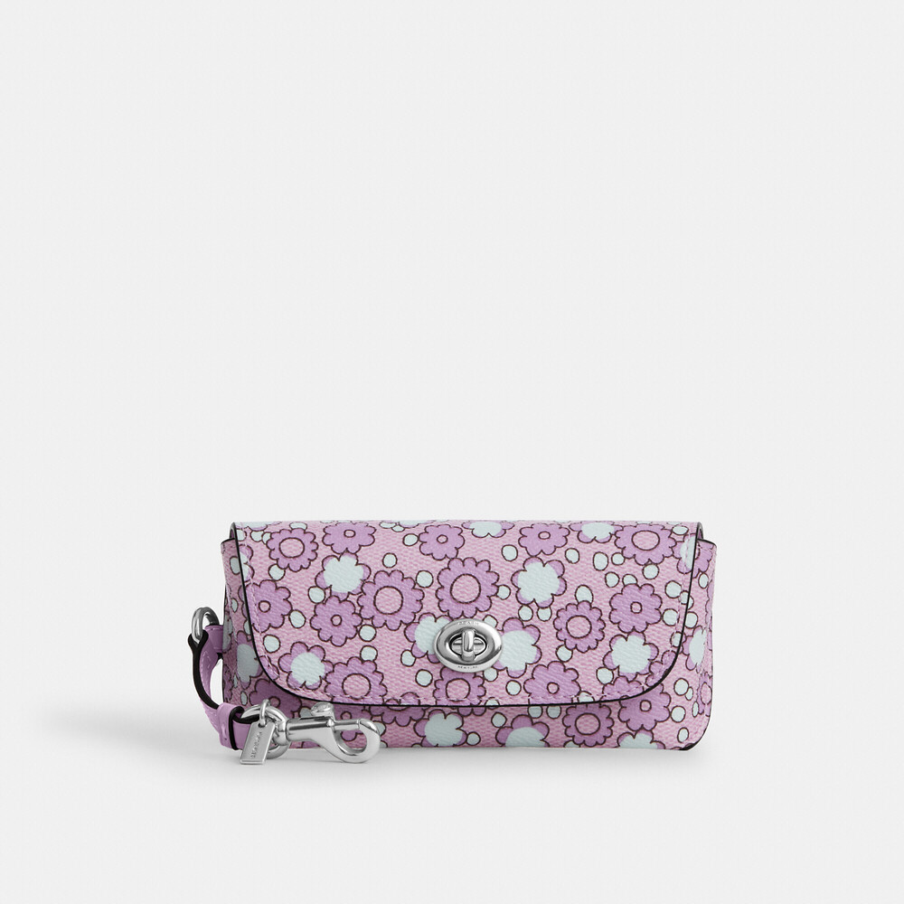 Coach Outlet Sunglass Case With Floral Print